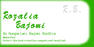 rozalia bajomi business card